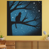 Katze in Tree an einer Wintersonnnacht Leinwanddruck (Insitu (Wohnzimmer))