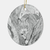 Katze in Tree Keramik Ornament (Links)