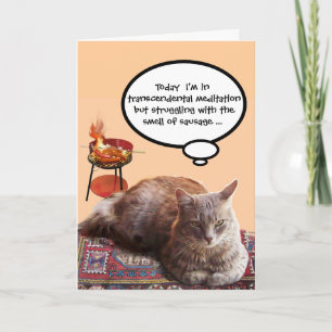 KATZE IN ÜBERSCHREITENDER MEDITUNG KARTE