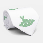 Katze in Ufo - Wählen Sie die Hintergrundfarbe Krawatte (Gerollt)