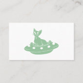Katze in Ufo - Wählen Sie die Hintergrundfarbe Visitenkarte (Rückseite)