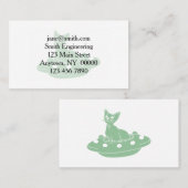 Katze in Ufo - Wählen Sie die Hintergrundfarbe Visitenkarte (Vorne/Hinten)