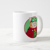 Katze in Ugly Christmas Sweater Jumbo-Tasse (Vorderseite Rechts)