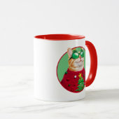 Katze in Ugly Christmas Sweater Tasse (VorderseiteRechts)