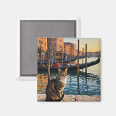 Katze in Venedig Italien Reisen Magnet (Vorderseite/Rückseite)