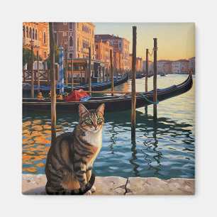 Katze in Venedig Italien Reisen Magnet