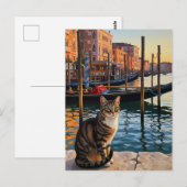 Katze in Venedig Italien Reisen Postkarte (Vorne/Hinten)