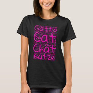 Katze in verschiedenen Sprachen - Kätzchen Mama un T-Shirt