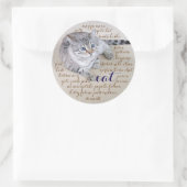 Katze in vielen Sprachen Runder Aufkleber (Tasche)