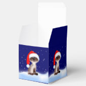 Katze in Weihnachtsmannmütze Geschenkschachtel (Geöffnet)