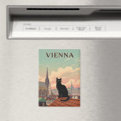 Katze in Wien Österreich Reisen Magnet (In Situ (Geschirrspüler))