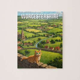 Katze in Worcestershire England Travel Puzzle