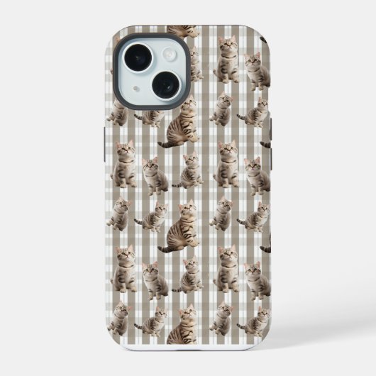 Katze iPhone 15 Hülle (Rückseite)