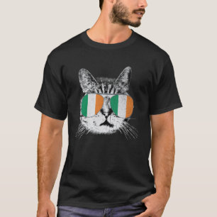 Katze Irland Irische Flagge Land Retro Männer Frau T-Shirt