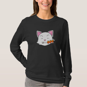 Katze isst Dango Rice Dumplings T-Shirt