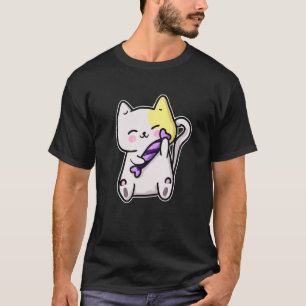 Katze isst leckere Bonbons Süßigkeiten Trick oder T-Shirt