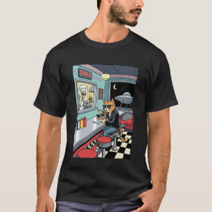 Katze isst Ramen-Diner Vintage Japanisch Kawaii An T-Shirt