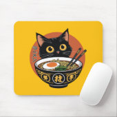 Katze isst Ramen Mousepad (Mit Mouse)
