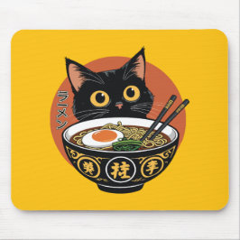 Katze isst Ramen Mousepad