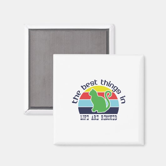 Katze ist das Beste im Leben Magnet (Vorderseite/Rückseite)