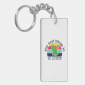 Katze ist das Beste im Leben Schlüsselanhänger (Vorderseite links)