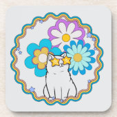 Katze ist ein Star Getränkeuntersetzer (Vorderseite)