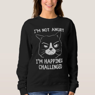 Katze ist grimmig Bad Mood Morning People Sarcasm Sweatshirt
