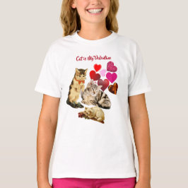 Katze ist mein Valentine Sweeping Heart Elegante G T-Shirt
