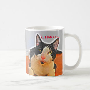 Katze ist schattig kaffeetasse