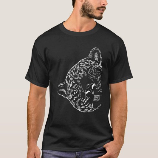 Katze Jaguar T-Shirt (Vorderseite)