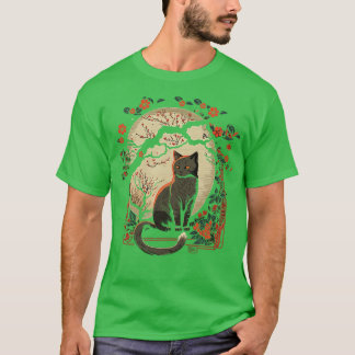 Katze Japan Style Funny Cat Geschenk Retro Vintag  T-Shirt