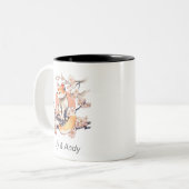 Katze | Japanesee Anime Style Zweifarbige Tasse (Vorderseite Links)