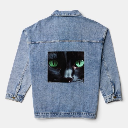 Katze Jeansjacke (Rückseite)