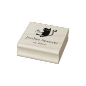 Katze & Kaffee Ex Libris Bibliotheks-Exlibris Gummistempel (Stempel)