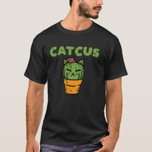 Katze Kaktus Süße Sukkulenten Pflanze Kätzchen Fra T-Shirt