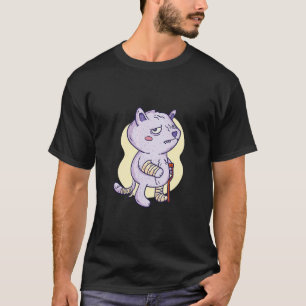 Katze kaputt traurig Katze kaputt T-Shirt