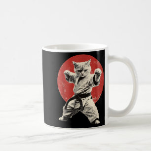 Katze Karate Judo Japan Japanische Flagge Lustige  Kaffeetasse