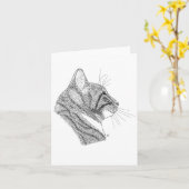 Katze Karte (Gelbe Blume)