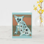 Katze Karte (Gelbe Blume)