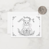 Katze Karte für Mama. (Vorderseite/Rückseite Beispiel)