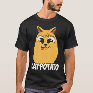 Katze Kartoffel Katzenbesitzer Kartoffel Pommes Fr T-Shirt