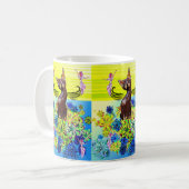 Katze Kätzchen Blumen Tasse (Vorderseite Links)