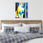 Katze/Kätzchen Canvas drucken Leinwanddruck (Insitu (Schlafzimmer))