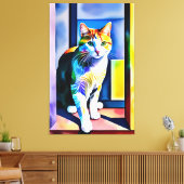 Katze/Kätzchen Canvas drucken Leinwanddruck (Insitu (Wohnzimmer))