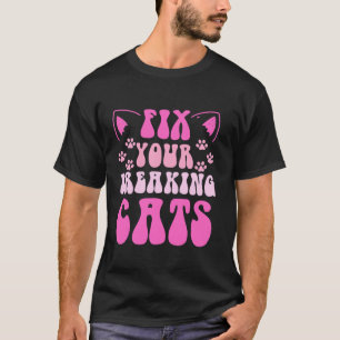 Katze Kätzchen Katzen lustige Wirbelsäule Neuerer  T-Shirt