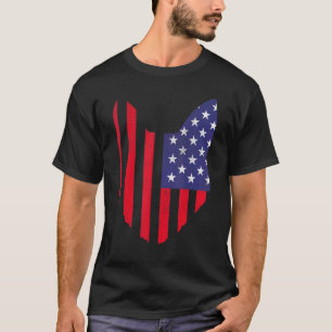 Katze Kätzchen Katzenohren 4. Juli Katze Patrioti T-Shirt