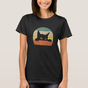 Katze Kätzchen Meme Vintage Retro Sonnenuntergang T-Shirt