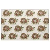 Katze Kätzchen Stechpalme Winterbeere Stoff (Fat Quarter (45,7 x 55,9 cm))