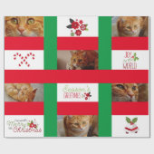 Katze Katze Foto Personalisieren Weihnachtsfeierta Geschenkpapier (Flach)