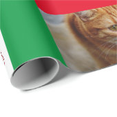 Katze Katze Foto Personalisieren Weihnachtsfeierta Geschenkpapier (Rolleneckpunkt)